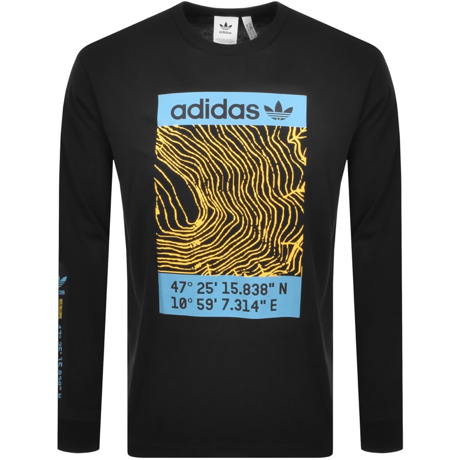 Alternative Image for Productadidas Originals Long Sleeved T Shirt Black1